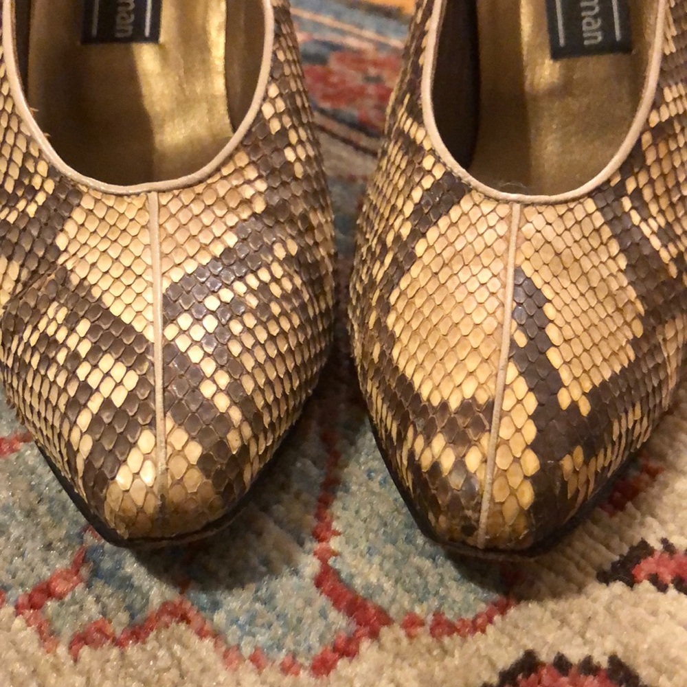 Vintage Stuart Weitzman Python Heels Y2k - image 5